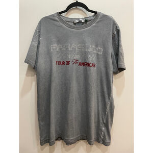 Parasuco Denim Cult T-shirt XL Tour of the Americas Graphic Distressed Y2K